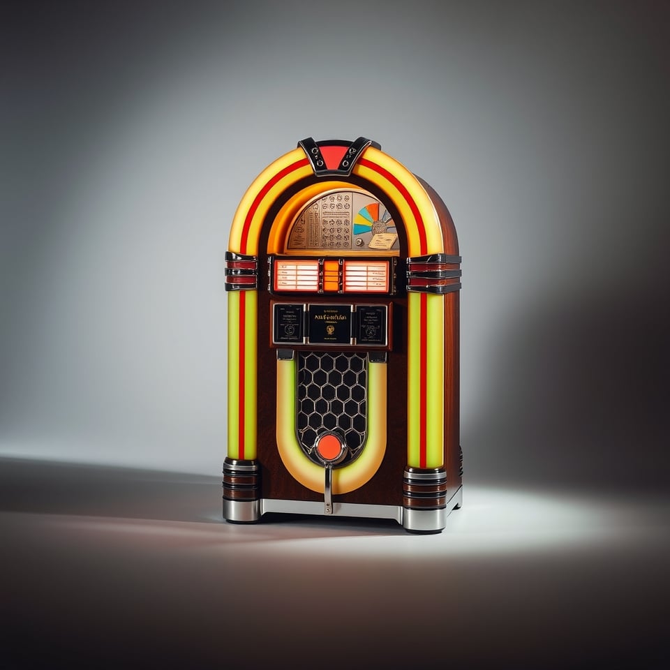 AI-generated product photograph of the Ancestral Jukebox