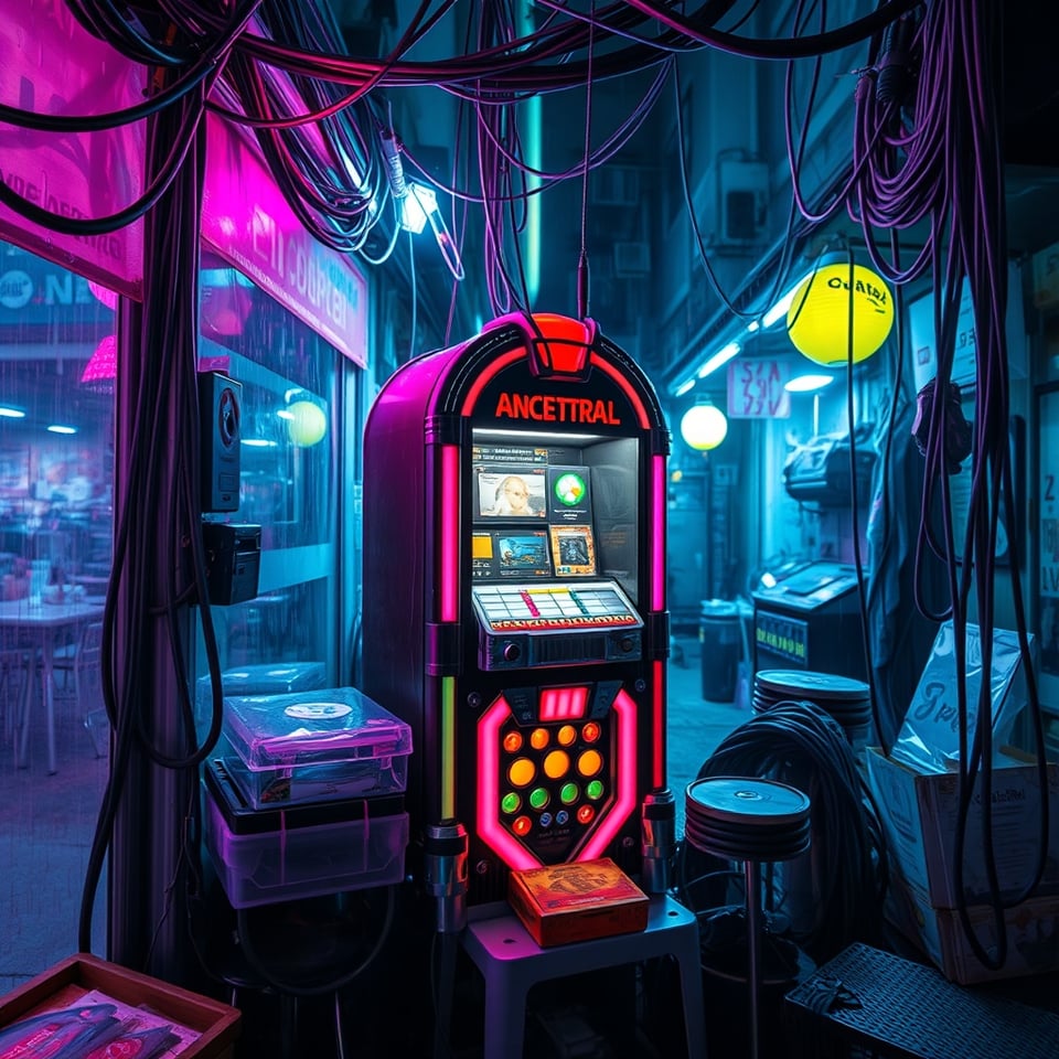 AI-generated picture for Jax Chrome's review of the Ancestral Jukebox