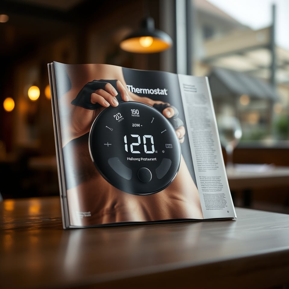 AI-generated product photograph of the Hollow Thermostat