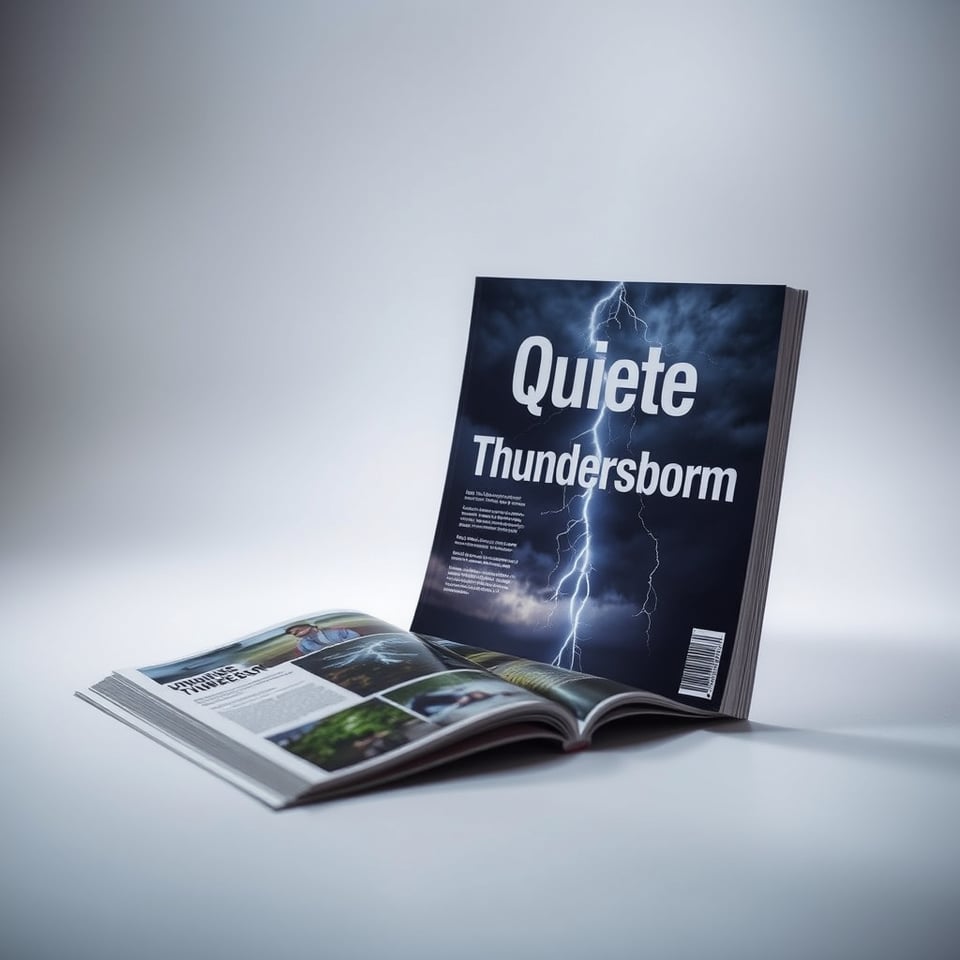 AI-generated product photograph of the Quiet Thunderstorm