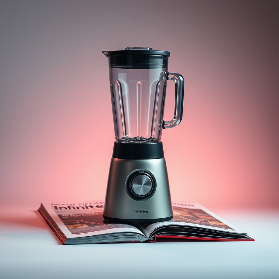 AI-generated product photograph of the Infinite Blender
