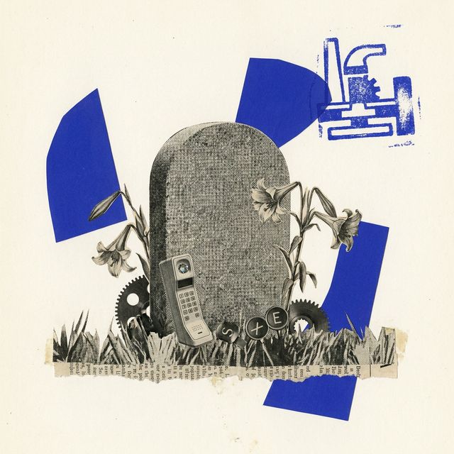Dada collage of a tombstone for Gemma 3n 4B