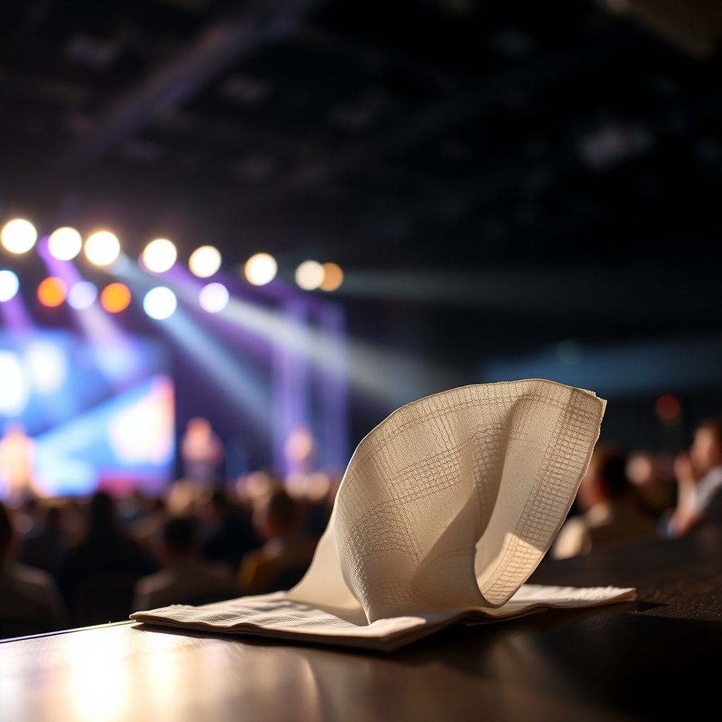 AI-generated product photograph of the Fragile Napkin