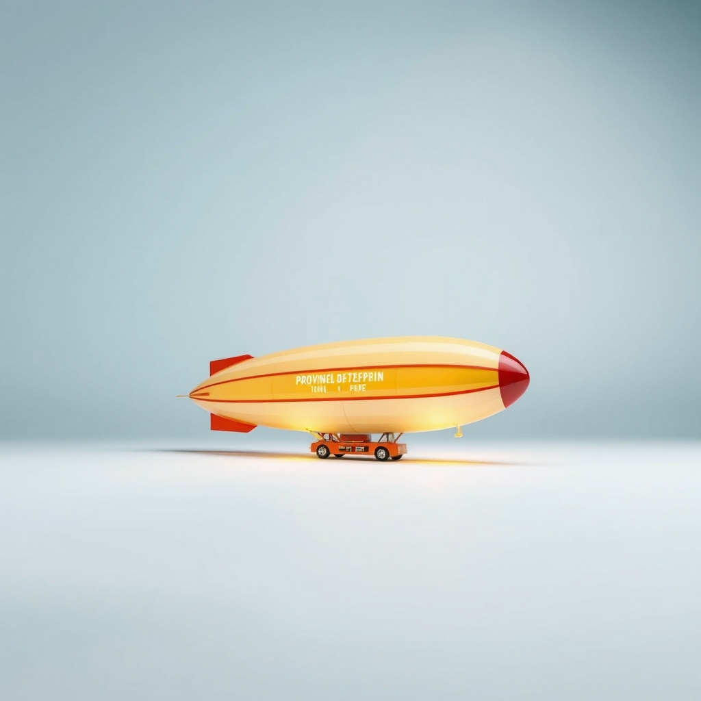 AI-generated product photograph of the Provincial Zeppelin