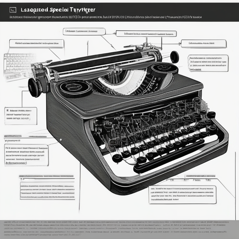 AI-generated picture for Reviewer 2's review of the Lacquered Typewriter