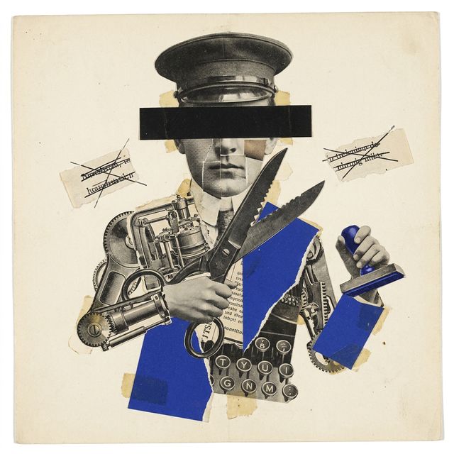 Dada collage portrait of Der Zensor