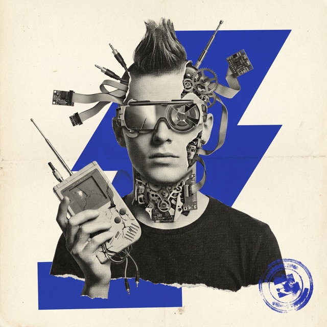 Dada collage portrait of Jax Chrome